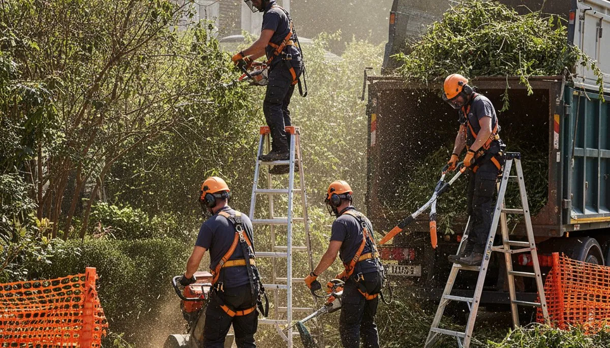 Fort Worth, TX tree service team removing overgrown shrubs safely and efficiently