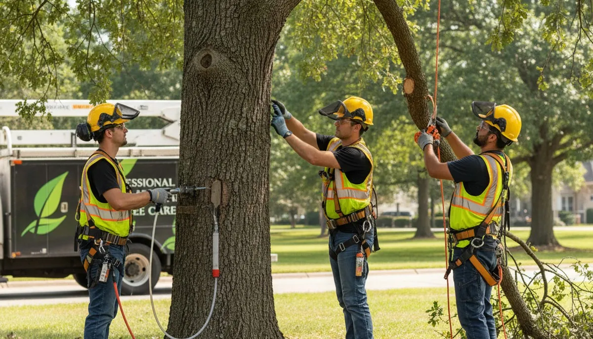 Fort Worth, TX arborist treating tree disease for healthier trees and expert tree care
