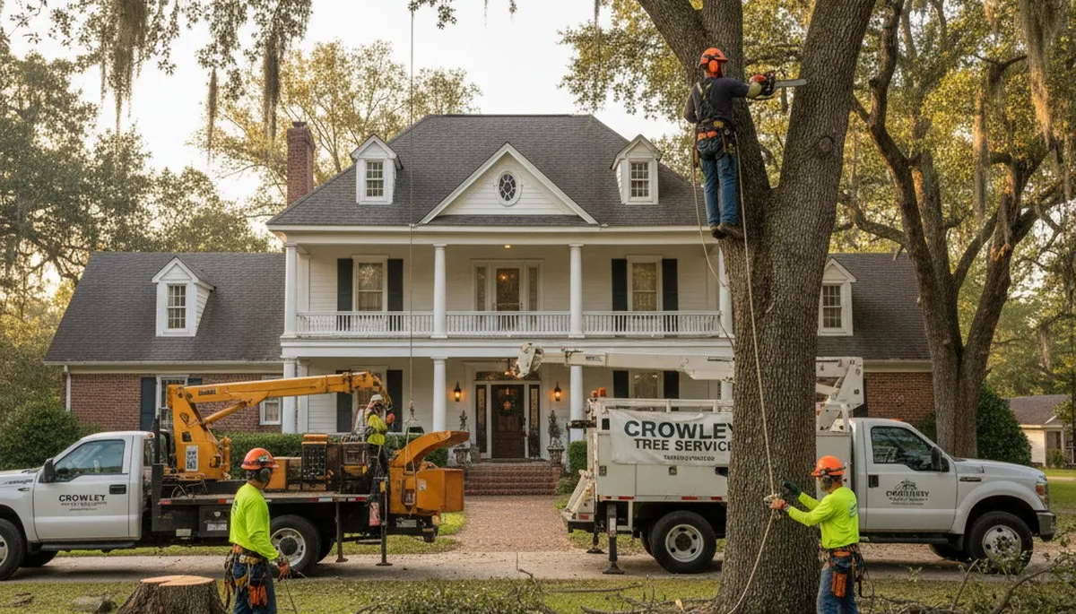 Fort Worth, TX tree trimming crew providing professional tree service for homes and businesses